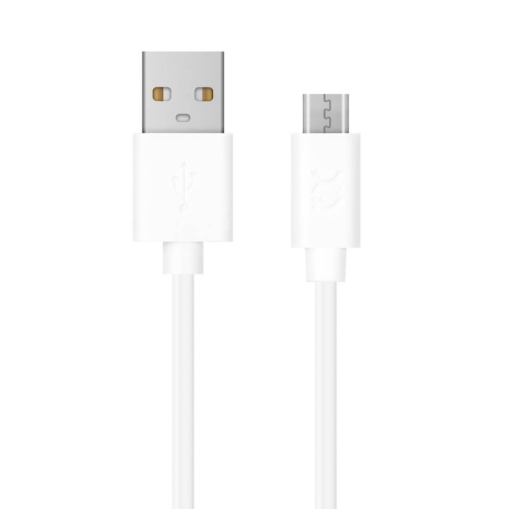 Köp XQISIT Charge Sync Kabel microUSB to USB A 100cm Vit