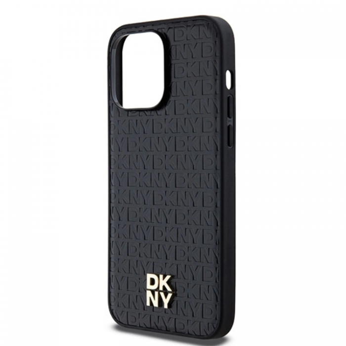 DKNY - DKNY iPhone 15 Pro Max Mobilskal Magsafe Lder Pattern Metal Logo