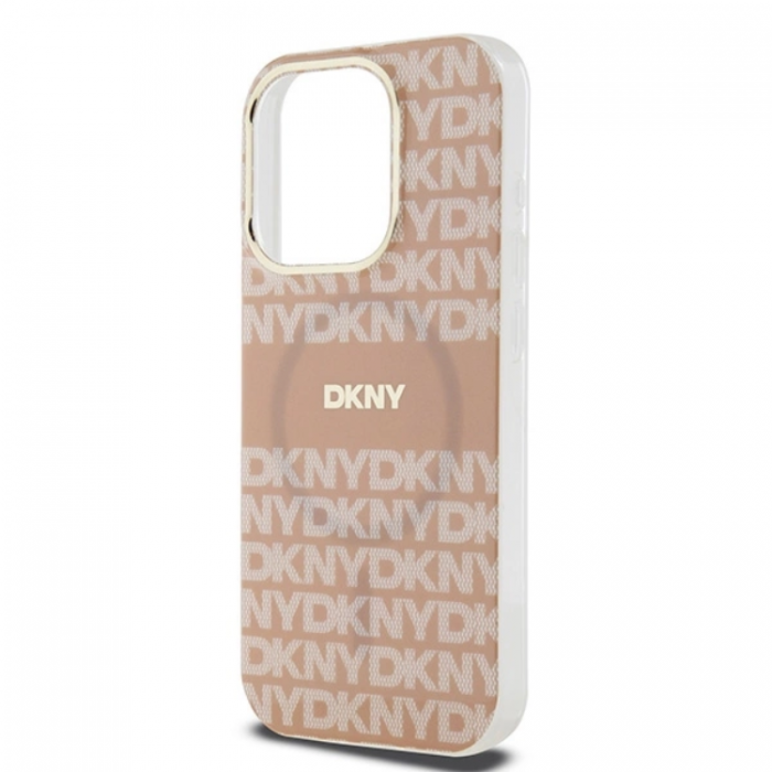 DKNY - DKNY iPhone 14 Pro Max Mobilskal Magsafe IML Mono & Stripe - Rosa