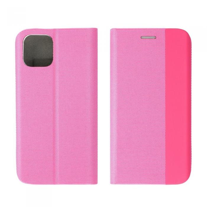 OEM - Galaxy A12/M12 Plnboksfodral Sensitive Nylon Ljus- Rosa