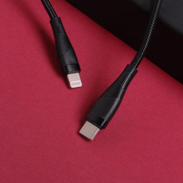 Maxlife - Maxlife USB-C till Lightning kabel 1m 27W MXUC-08 - Svart