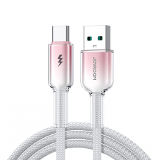 Joyroom - Joyroom S-A42 USB-A - USB-C 3A 1.2m Kabel Crystal-Clear Series - Vit