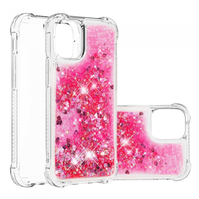 UTGATT1 - Drop-Proof Glitter Sequins Skal till iPhone 13 Pro Max - Rosa