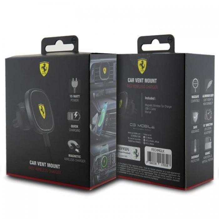 Ferrari - Ferrari MagSafe Mobilhllare fr Bil 15W 2023 Collection - Svart