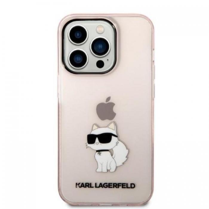 KARL LAGERFELD - Karl Lagerfeld iPhone 14 Pro Mobilskal Ikonik Choupette - Rosa