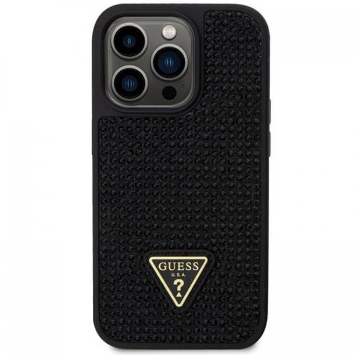 Guess - Guess iPhone 14 Pro Max Mobilskal Rhinestone Triangle - Svart