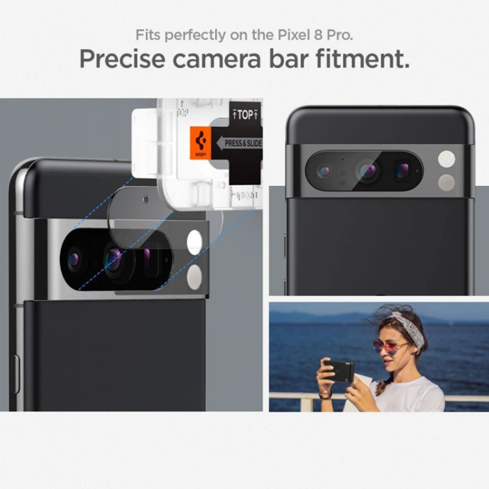 Spigen - Spigen [2-Pack] Google Pixel 8 Pro Kameralinsskydd Hrdat Glas EZ Fit