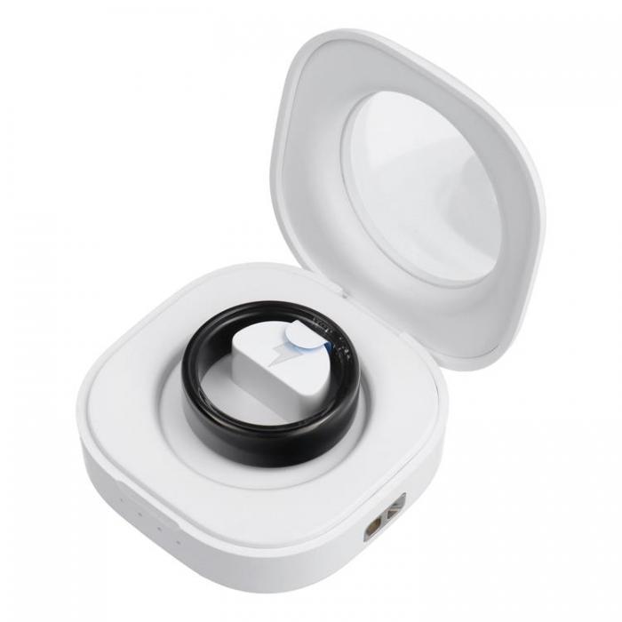 A-One Brand - Smart Ring Med Laddningsbox - Storlek 7 (17.3mm)-Svart