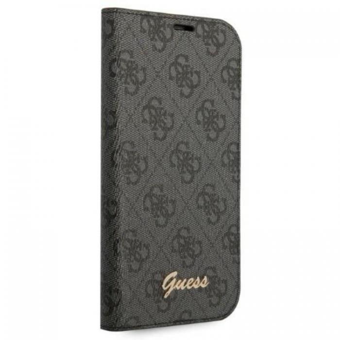 Guess - GUESS iPhone 14 Pro Plnboksfodral Vintage Gold Logo - Svart