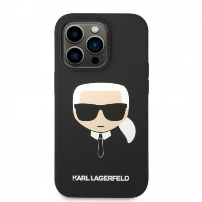 KARL LAGERFELD - Karl Lagerfeld iPhone 14 Pro Max Skal Magsafe Silicone - Svart