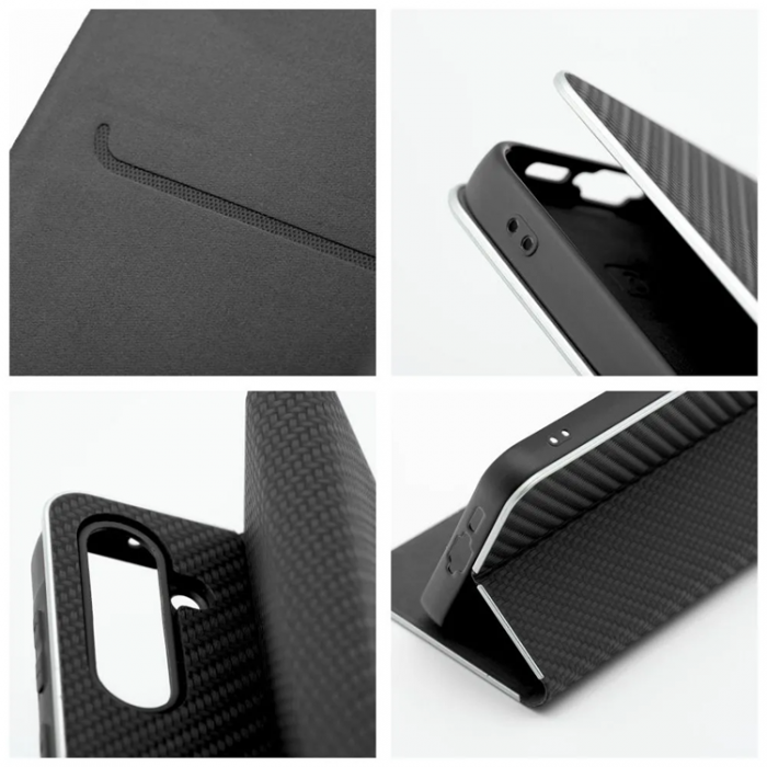 A-One Brand - Xiaomi Redmi 14C Plnboksfodral Luna Carbon - Svart