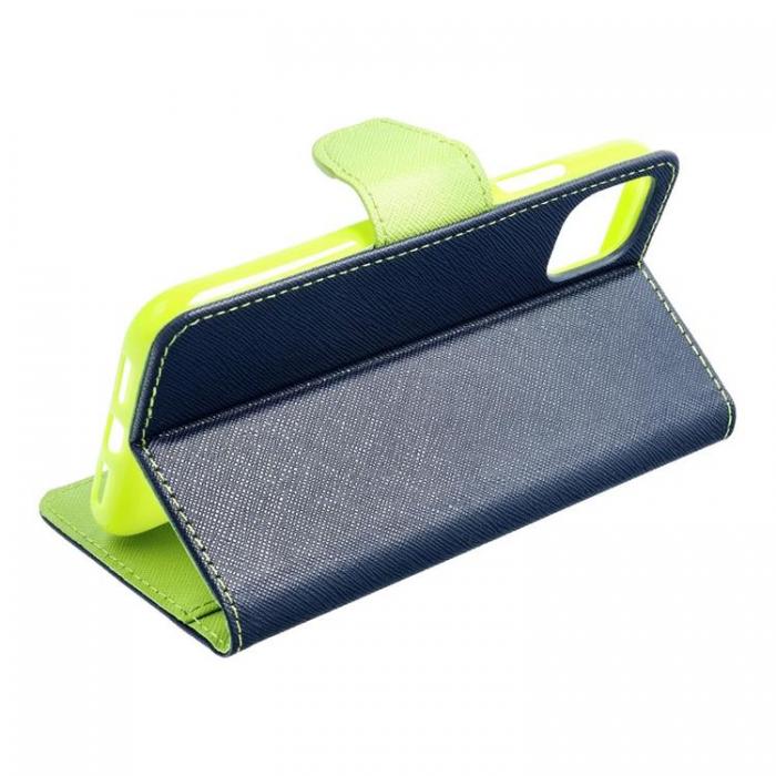 A-One Brand - iPhone 16 Plnboksfodral Fancy - Navy/Lime