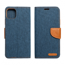 A-One Brand - iPhone 16 Plus Plånboksfodral Canvas - Marinblå