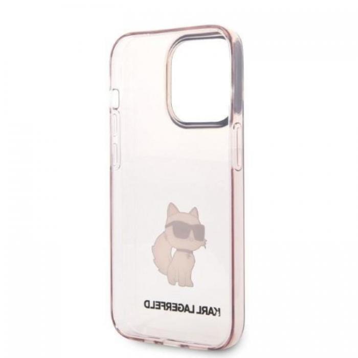 KARL LAGERFELD - Karl Lagerfeld iPhone 14 Pro Mobilskal Ikonik Choupette - Rosa