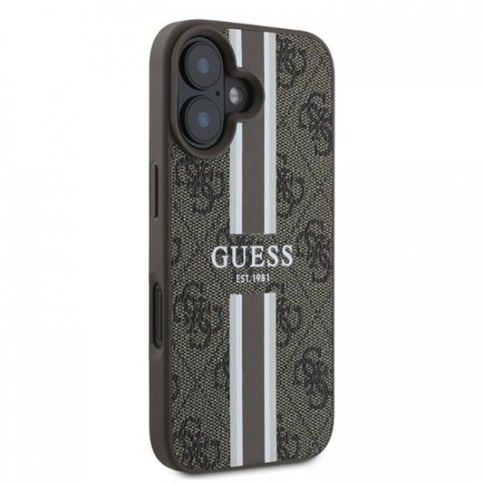 Guess - Guess iPhone 16 Plus Mobilskal Magsafe 4G Printed Stripes