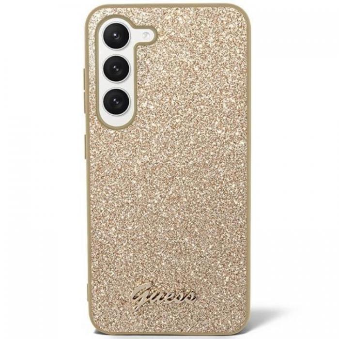 Guess - Guess Galaxy S24 Mobilskal Glitter Script - Guld