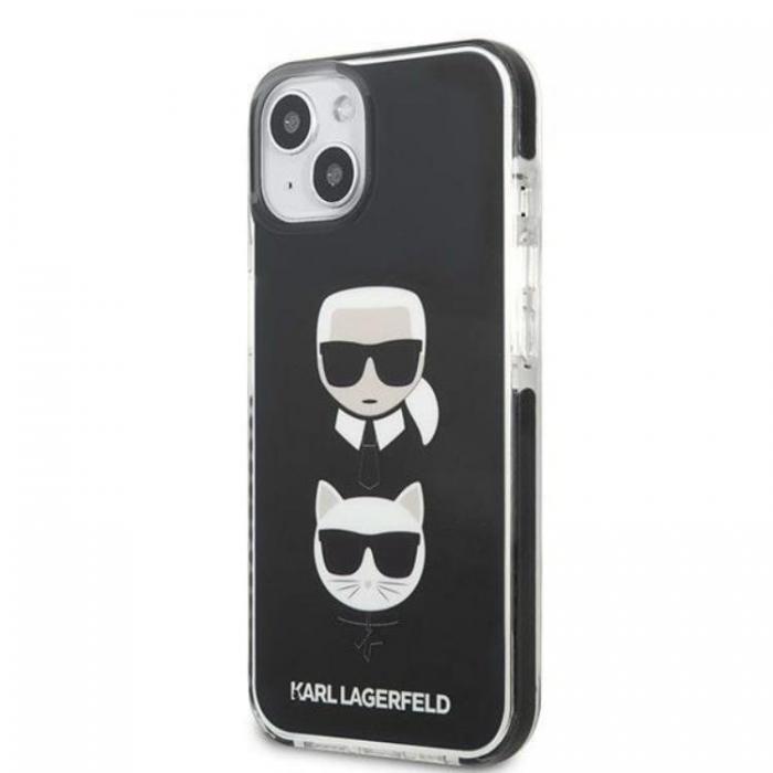 KARL LAGERFELD - Karl Lagerfeld iPhone 13 mini Skal Karl & Choupette Head - Svart