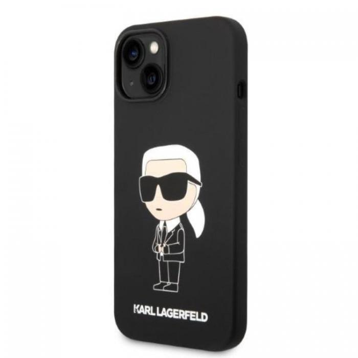 KARL LAGERFELD - Karl Lagerfeld iPhone 14 Plus Skal Silicone Ikonik - Svart