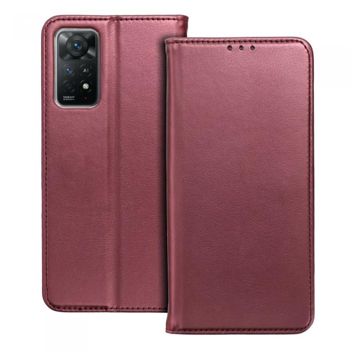 OEM - Xiaomi Redmi 9A Plnboksfodral Smart Magneto - Bourgogne