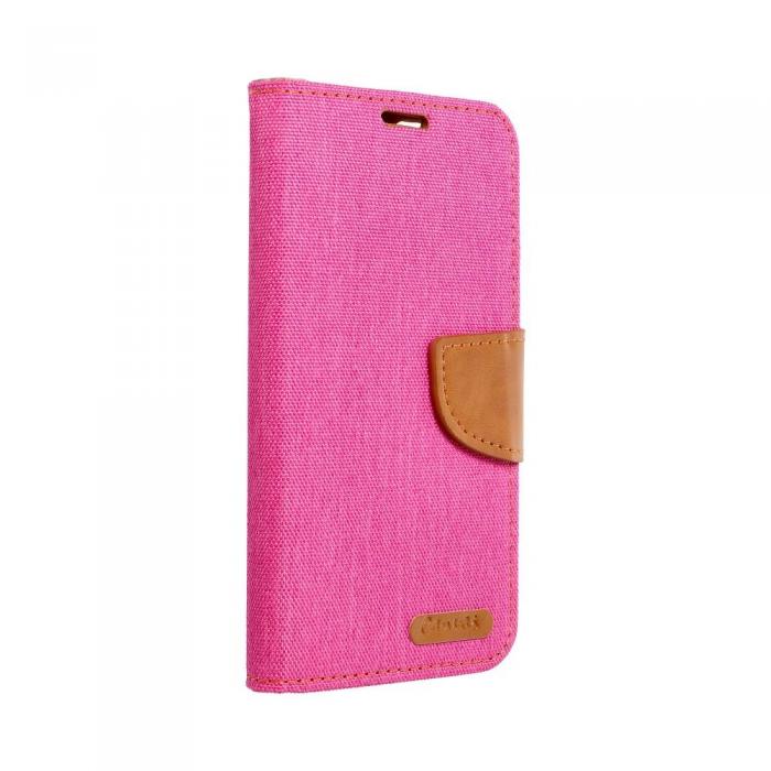 OEM - Galaxy A10 Plnboksfodral Canvas Nylon - Rosa