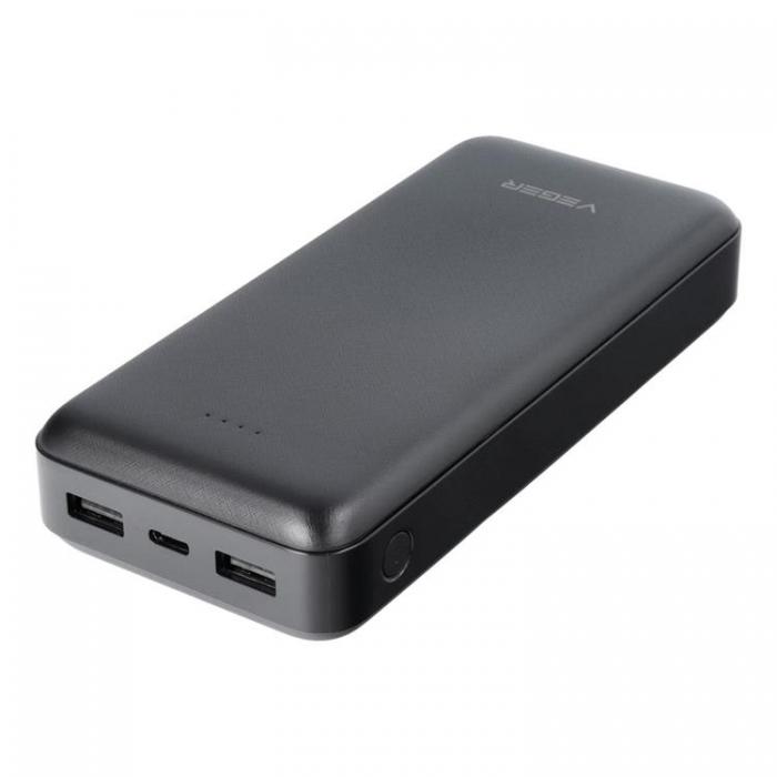 Veger - VEGER Powerbank 20000 mAh 2A A20 - Svart