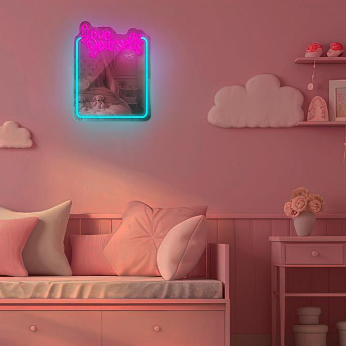 Forever Light - Forever Light Neon MIRROR LED LOVE YOURSELF FMNE01