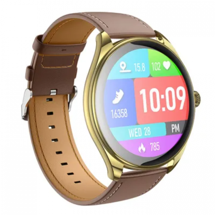 Hoco - HOCO smartwatch with call function AMOLED Y22 champagne gold