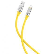 XO - XO USB-A Till Lightning Kabel 1m 6A NB251 - Gul