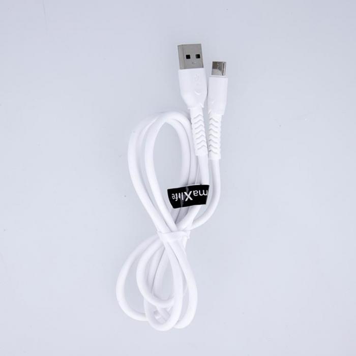 Maxlife - Maxlife USB Till Lightning 1m Kabel 3A MXUC-04 - Vit