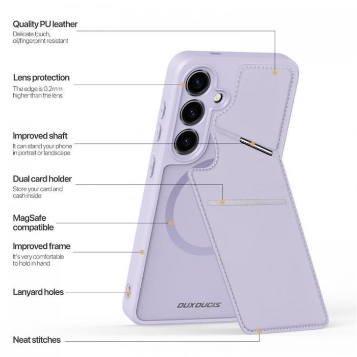 Dux Ducis - Dux Ducis Galaxy S24 Plus Mobilskal Korthllare Rafi II - Lila