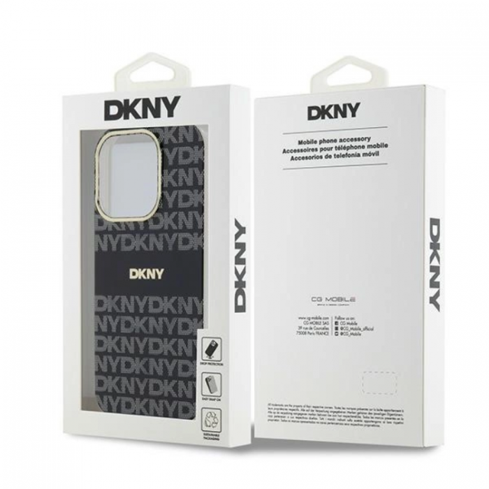 DKNY - DKNY iPhone 13 Pro Max Mobilskal Magsafe IML Mono & Stripe - Svart