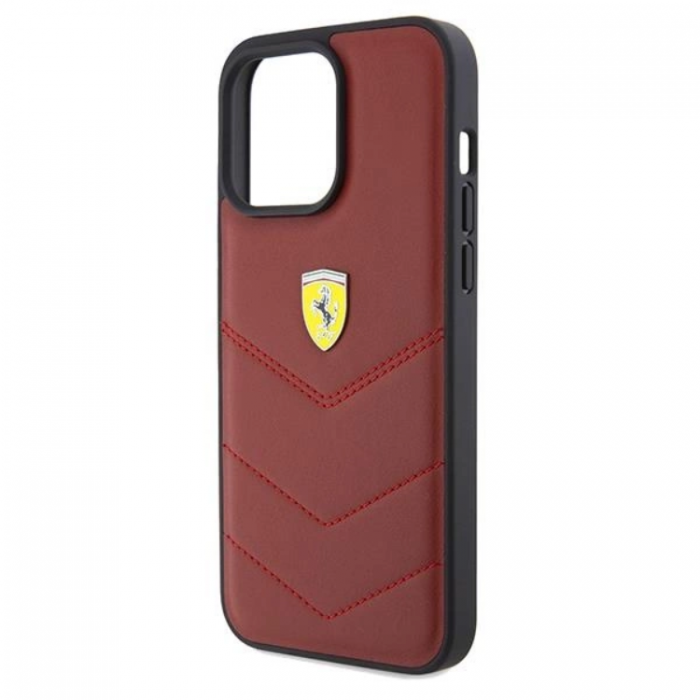 Ferrari - Ferrari iPhone 15 Pro Max Mobilskal Lder Stitched Lines