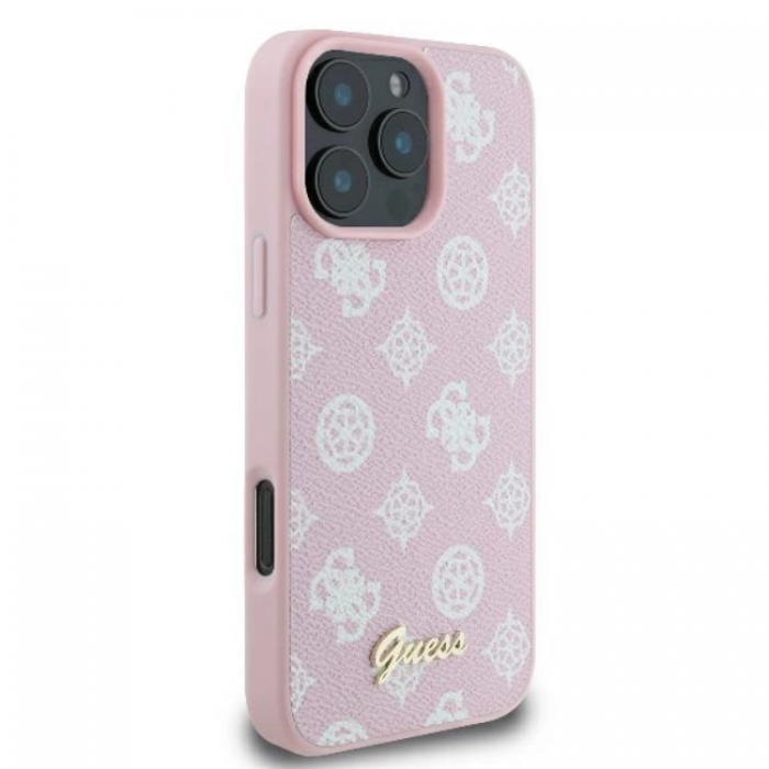 Guess - Guess iPhone 16 Pro Mobilskal MagSafe Peony Script Logo - Rosa