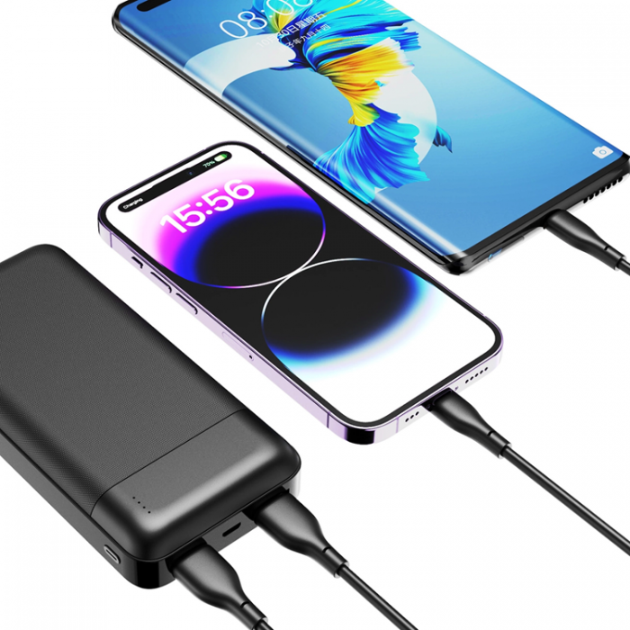 Dudao - Dudao Powerbank 10000 mAh USB-A/USB-C/Micro USB - Svart