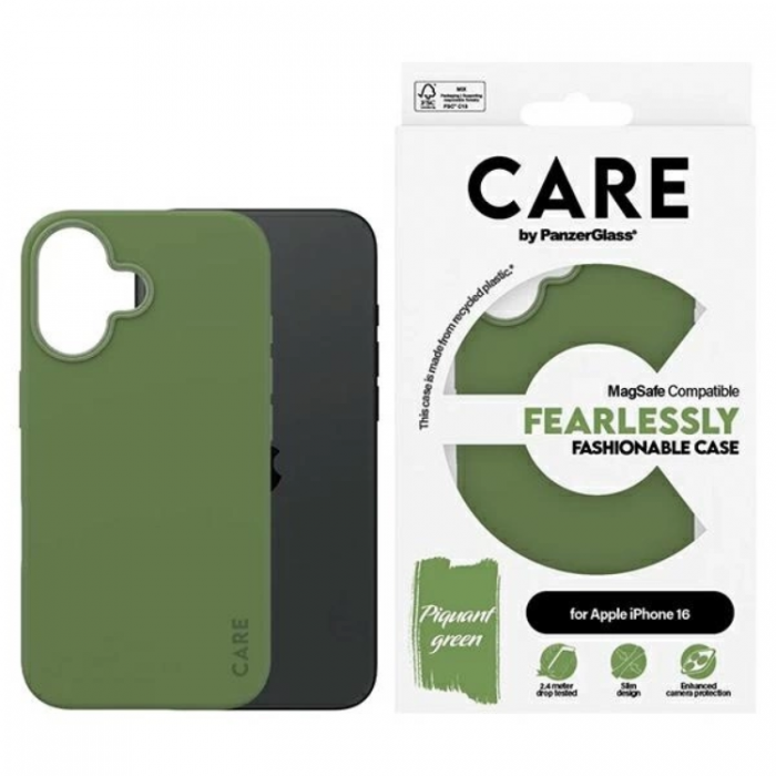 PanzerGlass - CARE By PanzerGlass iPhone 16 Mobilskal MagSafe Fashion - Grn