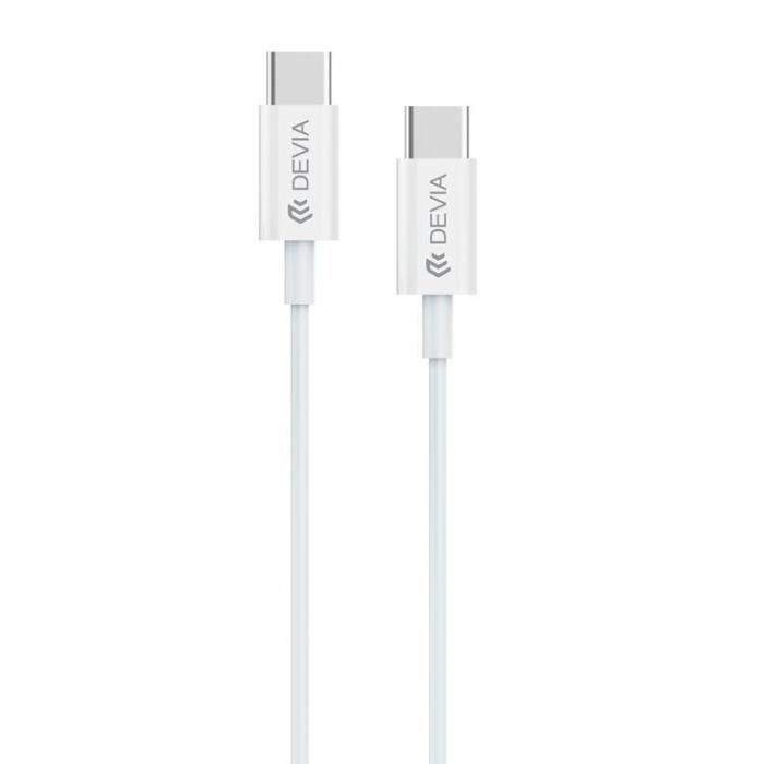 Devia - Devia USB-C Till USB-C 60W Kabel 3A 1m Smart EC042 PD - Vit