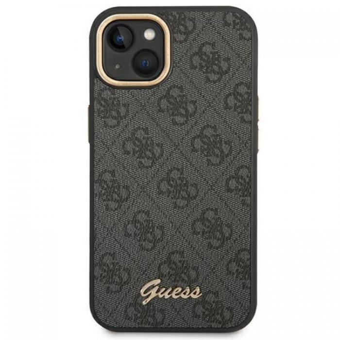 Guess - GUESS iPhone 14 Skal Vintage Gold Logo - Svart