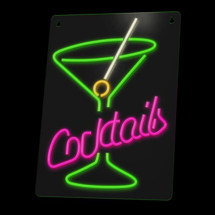 Forever Light - Forever Light LED Neon PLEXI COCKTAILS - Rosa/Grn