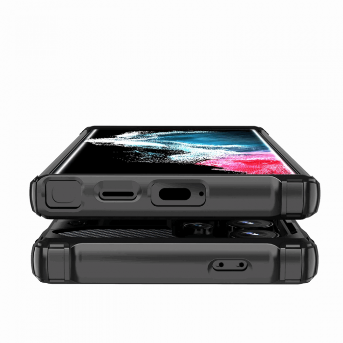 A-One Brand - Galaxy S25 Ultra Mobilskal Hybrid Armor - Bl