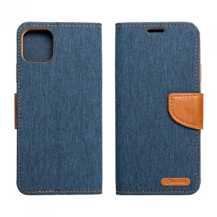 OEM - Galaxy A40 Plnboksfodral Canvas Nylon - Bl