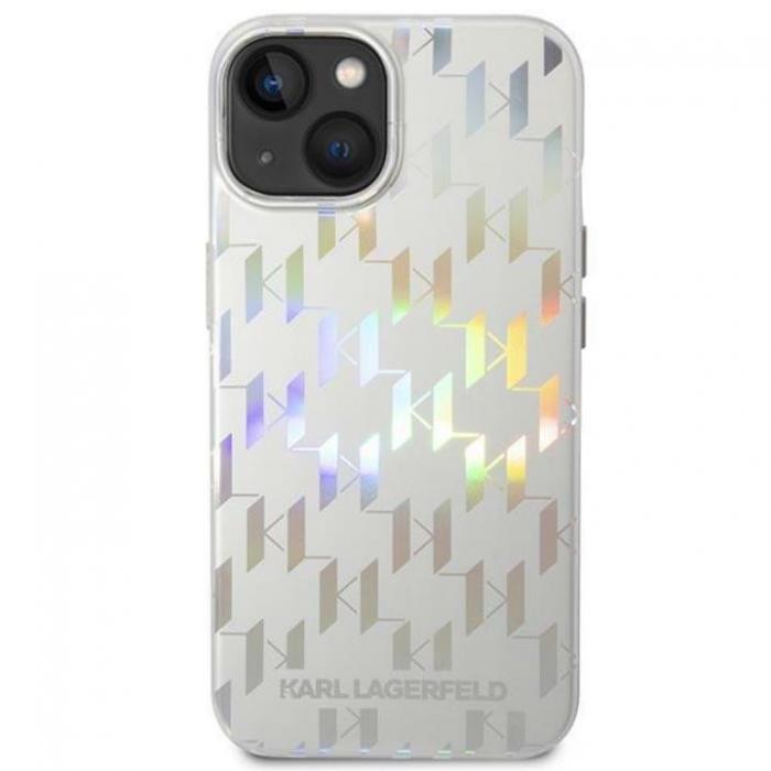 KARL LAGERFELD - Karl Lagerfeld iPhone 14 Plus Skal Monogram Iridescent - Silver