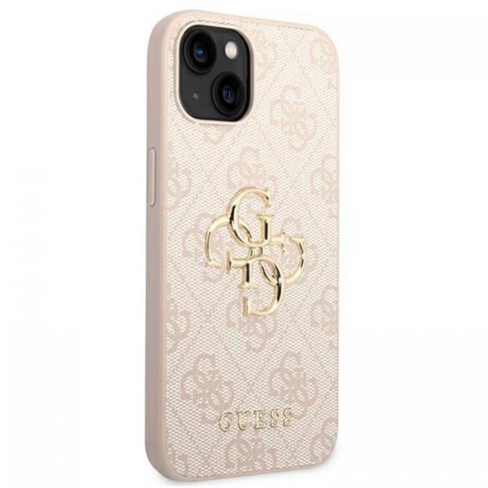 Guess - GUESS iPhone 14 Skal 4G Big Metal Logo - Rosa