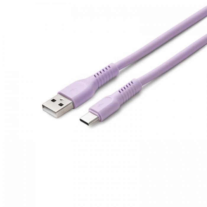 Colorum - Colorum USB-A till USB-C Kabel 1.8m 3A - Lavendel