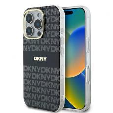 DKNY - DKNY iPhone 16 Pro Mobilskal MagSafe Repeat Texture Stripe - Svart