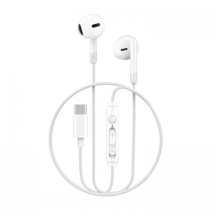 WIWU - WIWU Trdbundna Hrlurar USB-C EB314 - Vit