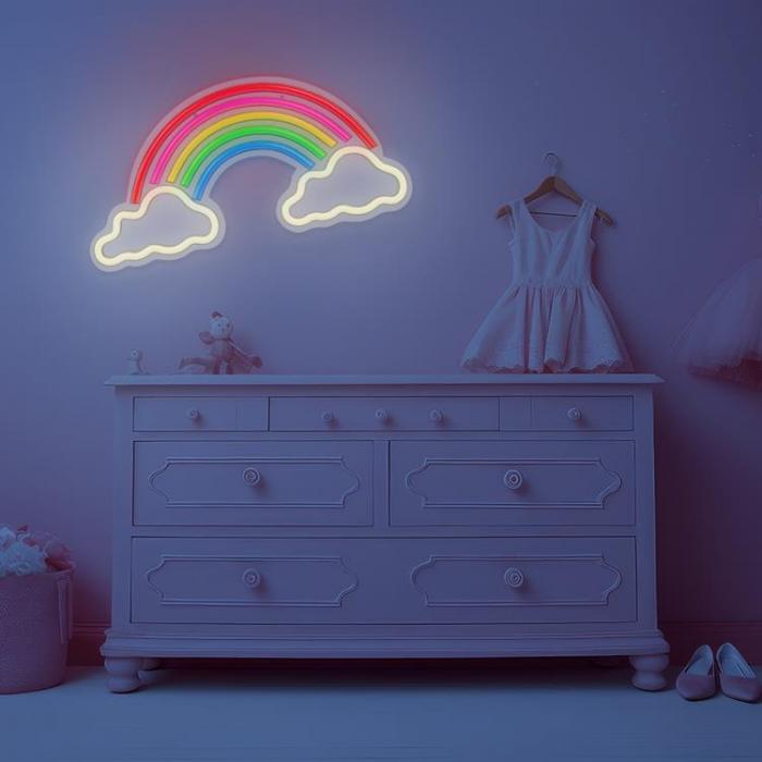 Forever Light - Forever Light LED Neon PLEXI RAINBOW ON CLOUDS - Flerfrgad