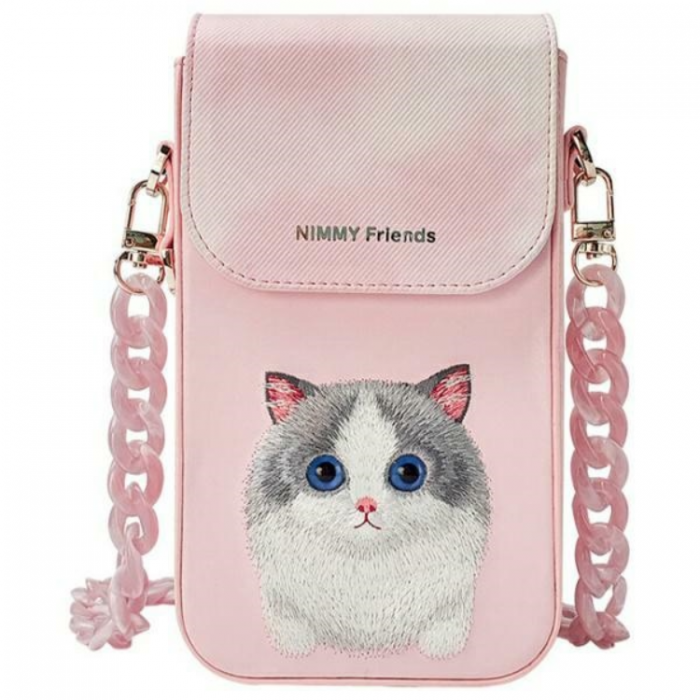 NIMMY - Nimmy Halsbandsfodral Big Eyed Pet 2.0 Cat - Rosa