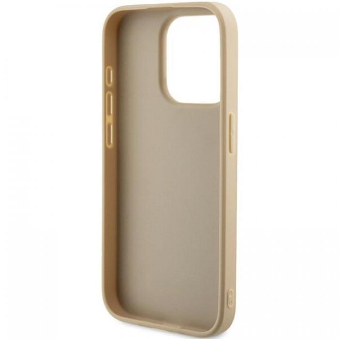 Guess - Guess iPhone 14 Pro Mobilskal Saffiano Iridescent Script - Guld