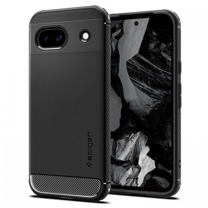 Spigen - Spigen Google Pixel 8A Mobilskal Rugged Armor - Matte Svart