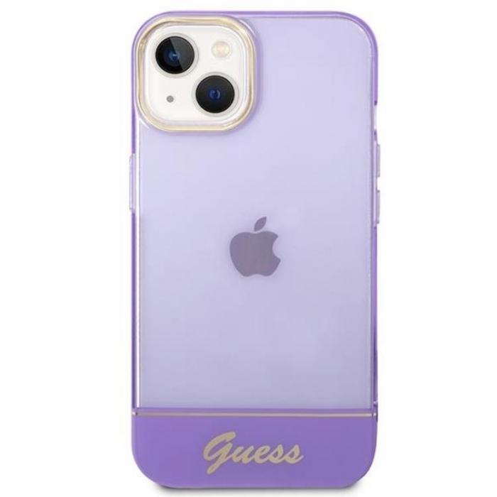 Guess - GUESS iPhone 14 Plus Skal Translucent - Lila